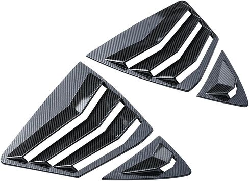Rear Side Window Louvers Fit for Toyota Camry 9th Gen 2024 2025, Racing Style Sport ABS Air Vent Scoop Shades Cover Trim Blinds, Exterior Accessories, 2 PCS (Glossy Black) in Kuwait