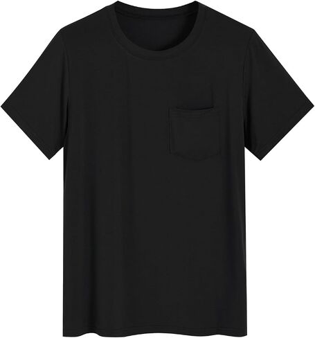 Latuza Men's Bamboo Viscose Pajama Top Short Sleeve Cooling Sleep Shirt in Saudi Arabia