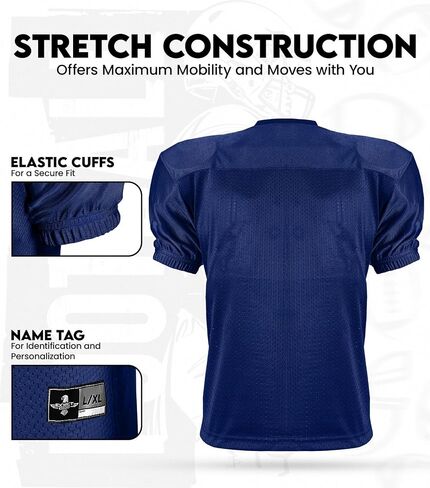 Exxact Sports Boys Football Practice Jersey - Pro-Style, Lightweight & Breathable Mesh Youth Football Jersey for Kids in Saudi Arabia