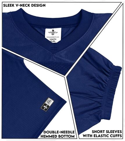 Exxact Sports Boys Football Practice Jersey - Pro-Style, Lightweight & Breathable Mesh Youth Football Jersey for Kids in Saudi Arabia