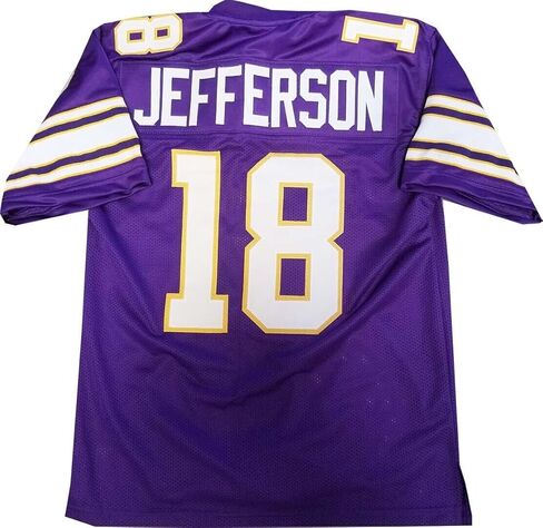 Custom Stitched Justin Jefferson Youth Purple Jersey Size Youth Small in Kuwait