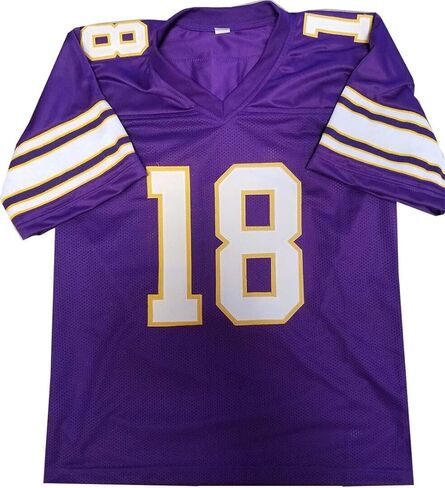 Custom Stitched Justin Jefferson Youth Purple Jersey Size Youth Small in Kuwait