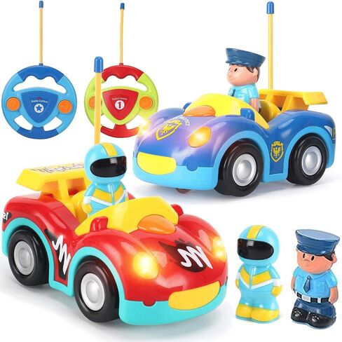 Liberty Imports My First Cartoon RC Remote Control Cars for Toddlers Ages 1-3, Radio Control Toy for Baby, Kids 18 Months+ (Police Car) in Saudi Arabia
