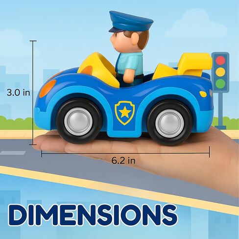 Liberty Imports My First Cartoon RC Remote Control Cars for Toddlers Ages 1-3, Radio Control Toy for Baby, Kids 18 Months+ (Police Car) in Saudi Arabia