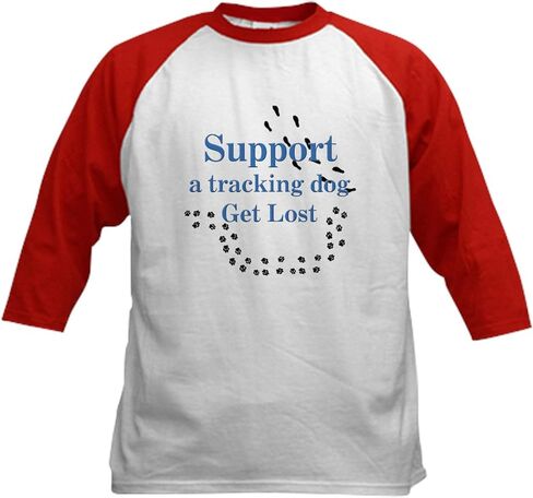CafePress Support Tracking Kids Baseball Jersey Kids Cotton Baseball Jersey, 3/4 Raglan Sleeve Shirt in Kuwait