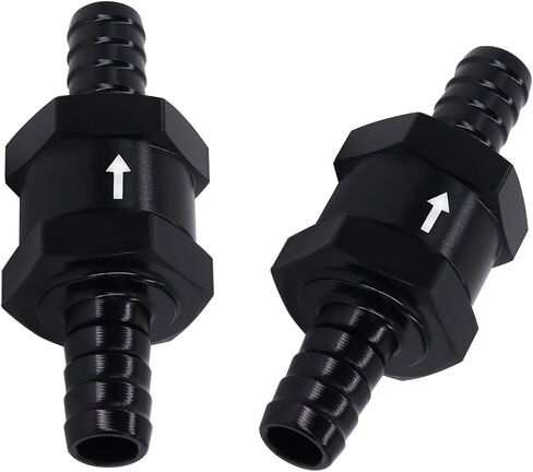 1/2" Fuel Check Valve unidirectional inline connection 2PCS Non Return for Fuel Line Oil Petrol Diesel(12MM Black) in Saudi Arabia