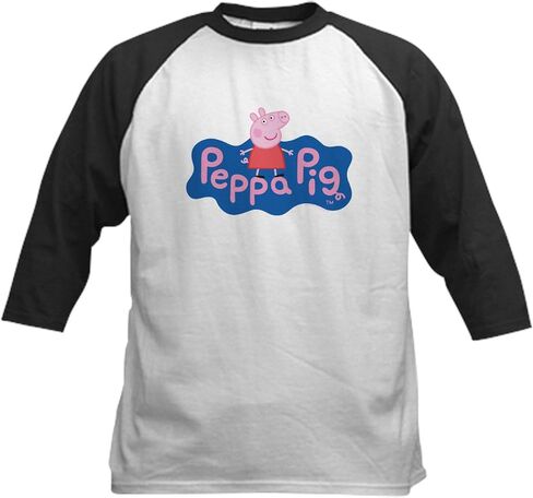 Cafepress Peppa Pig Kids Baseball T Shirt Kids Cotton Baseball Jersey ، 3/4 Raglan Sleeve Shirt in Kuwait