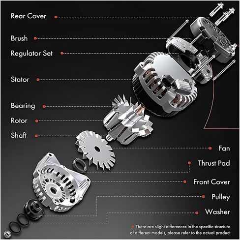 12 فولت 60A المولد الثقيل المولد المتوافق مع جرار Kubota M7040/M9000/M9540-استبدال مباشر 3A651-74010 و 3C581-74011 ، بديل أوتوموتيف البكرة 4-RIB in Kuwait