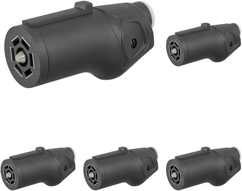 CURT 58145 Heavy-Duty Trailer-Side 7-Pin RV Blade Wiring Harness Connector Black in Saudi Arabia