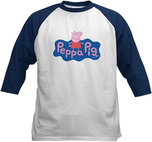 Cafepress Peppa Pig Kids Baseball T Shirt Kids Cotton Baseball Jersey ، 3/4 Raglan Sleeve Shirt in Kuwait