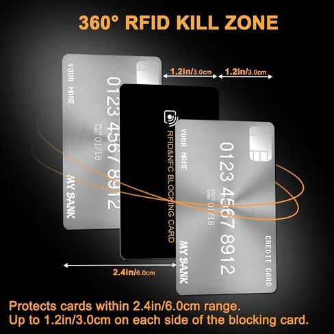 AYAIM 4-8 Pack RFID Blocking Card, safe card for wallet, NFC Debit Credit Card Passport Protector,Entire Wallet Protection Blocker Set for Men & Women in Saudi Arabia