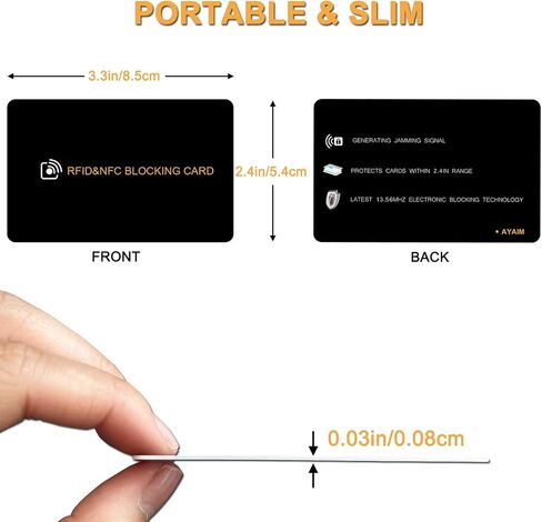 AYAIM 4-8 Pack RFID Blocking Card, safe card for wallet, NFC Debit Credit Card Passport Protector,Entire Wallet Protection Blocker Set for Men & Women in Saudi Arabia