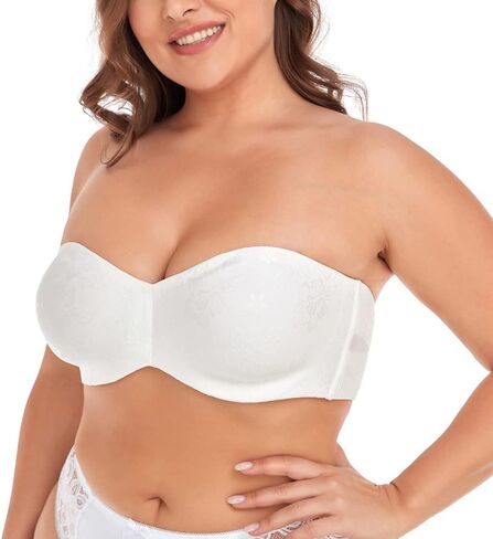 TELIMUSSTO Women's Unlined Strapless Bra Underwire Minimizer Plus Size Seamless Multiway Bra in Saudi Arabia