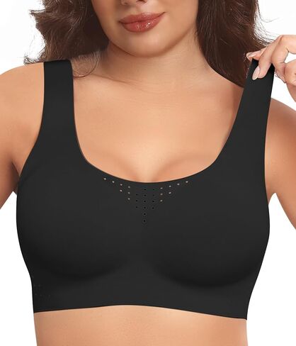 Womens Minimizer Bras for Women Full Coverage Wireless Plus Size Supportive Wide Strap Tshirt Seamless Bra Bralette in Saudi Arabia
