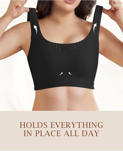 Womens Minimizer Bras for Women Full Coverage Wireless Plus Size Supportive Wide Strap Tshirt Seamless Bra Bralette in Saudi Arabia
