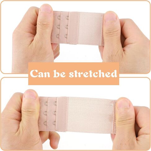 6PCS Bra Extenders 3 Hook/4 Hook Women Elastic Extensions Bra Lady’s Breathing Room Stretchy Brasier Extension Strap Soft and Comfortable (Black White Skin) in Saudi Arabia