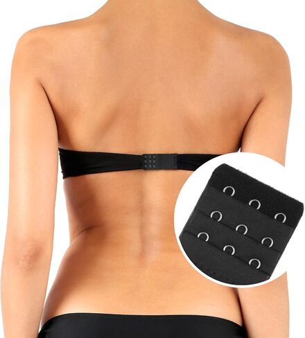 6PCS Bra Extenders 3 Hook/4 Hook Women Elastic Extensions Bra Lady’s Breathing Room Stretchy Brasier Extension Strap Soft and Comfortable (Black White Skin) in Saudi Arabia
