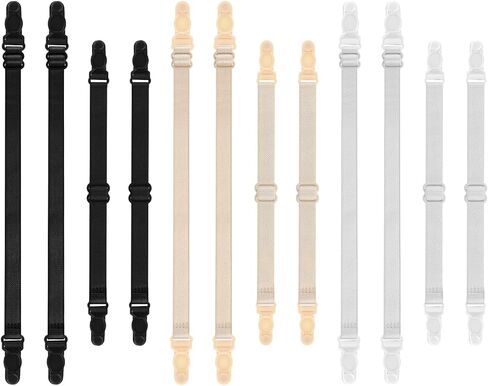 12 PCS Bra Strap Holders for Slipping Bra Holders for Straps Women's Elastic Strap Holder Adjustable Keep Straps in Place Keep from Slipping off Shoulders Non-slip Elastic for Women in Saudi Arabia