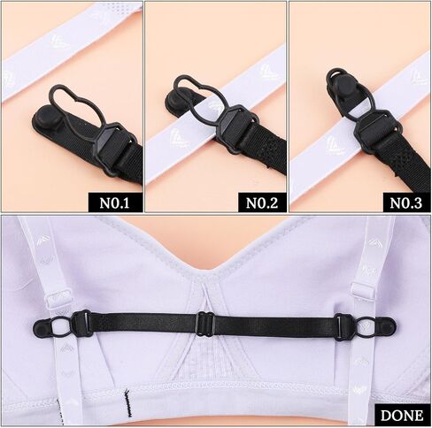 12 PCS Bra Strap Holders for Slipping Bra Holders for Straps Women's Elastic Strap Holder Adjustable Keep Straps in Place Keep from Slipping off Shoulders Non-slip Elastic for Women in Saudi Arabia