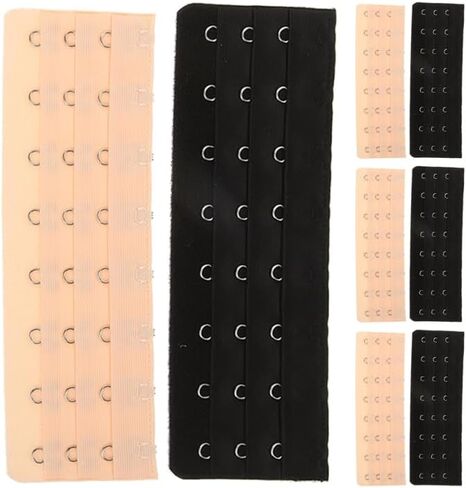 BESPORTBLE WOLING'S BRA Extensions 8 HOOK 3 صفوف ، تمديد حزام خلفي مرن (أسود ، بيج) in Saudi Arabia