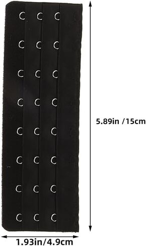 BESPORTBLE WOLING'S BRA Extensions 8 HOOK 3 صفوف ، تمديد حزام خلفي مرن (أسود ، بيج) in Saudi Arabia