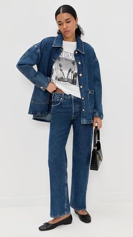 Anine Bing Luca Luca Clean Clean Denim Jacket in Saudi Arabia