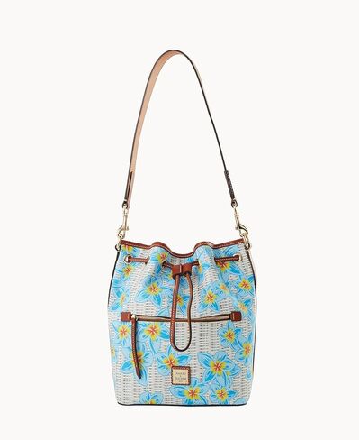 Dooney & Bourke Plumeria Drawstring Bucket Bag/Zip Around Wallet Bundle in Saudi Arabia
