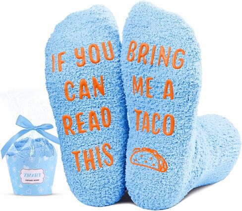 Kid's Socks Taco Socks Taco Gifts - Fun Funny Socks for Boys Girls 7-9 Years, Taco Lover Gifts in Saudi Arabia