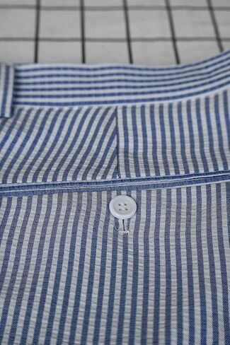 رجال الصيف seersucker slim fit pants رجال القطن محكمة المصاصة بدلة سراويل منفصلة السراويل in Kuwait