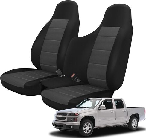 SAPUBK Custom-Fit Front Split Bench Seat Cover with Armrest/Console Replace for 2004-2012 Chevy Colorado/GMC Canyon Pickup (60/40) in Saudi Arabia