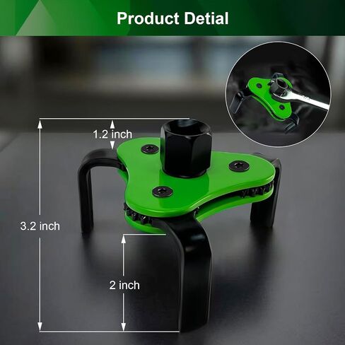 Universal Heavy Duty Oil Filter Wrench - Adjustable 3 Jaw Grip (2.5" to 4.5") for Car, Truck, SUV, Motorcycle, Carbon Steel Oil Filter Removal Tool in Saudi Arabia