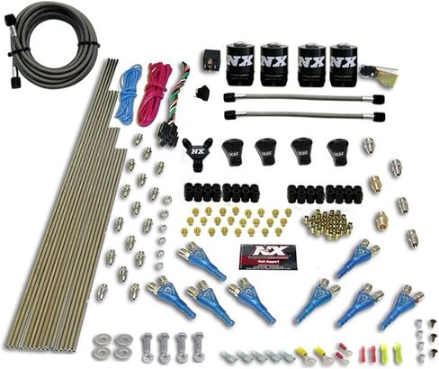 Nitrous Express-Pro-Shk/Gas Nitros Kit (200-600HP) 4 ملفات لولبية W/O زجاجة (92006-00) in Saudi Arabia