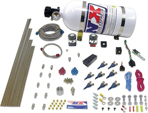 Nitrous Express - V8AN Gasoline EFI Nitrous Kit (100-500HP) w/10lb Bottle (80000EFI-10) in Saudi Arabia