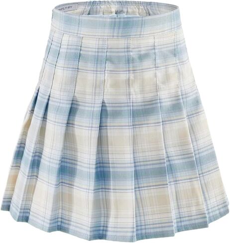 Skirts for Girls Pleated Skirt A-line Tennis Outfits High Waisted School Uniform Skirts with Shorts in Saudi Arabia