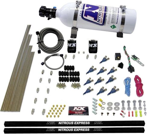 Nitrous Express-10 Cyl Piranha Muzzle Direct Port Nitros Kit (250-500HP) W/5LB BOTGE in Saudi Arabia