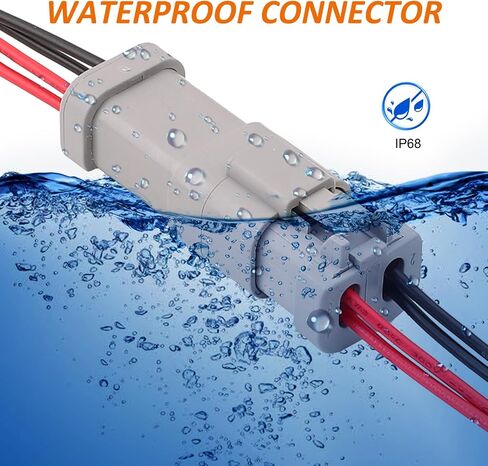 Deutsch Connector Waterproof, 18 AWG DT Automotive Electrical Connector Male and Female Wire Connectors for Car Truck Boat, Dt Connector (2 Pin 6 Kits) in Saudi Arabia