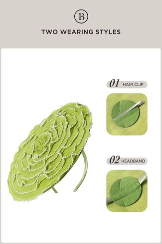 Coucoland Fascinators Hats for Women - Tea Party Cocktail Kentucky Fascinator Multilayer Flat Derby Hat مع Pearl for Party in Kuwait