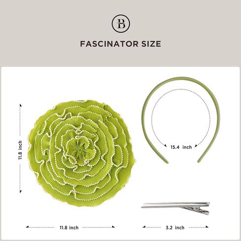 Coucoland Fascinators Hats for Women - Tea Party Cocktail Kentucky Fascinator Multilayer Flat Derby Hat مع Pearl for Party in Kuwait