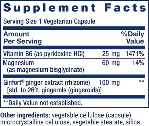 Life Extension Daily PMS Relief, Menstrual Comfort Supplement, PMS-Related Cramps, Lower Back discomfort, Mood, Ginger, Magnesium, B6, Gluten-Free, Non-GMO, 60 Capsules in Saudi Arabia