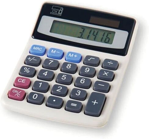 Charles Leonard Hand Held Calculator, Battery and Solar Powered with 8 Digit Display, Assorted Colors (39100) in Kuwait