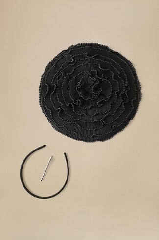 Coucoland Fascinators Hats for Women - Tea Party Cocktail Kentucky Fascinator Multilayer Flat Derby Hat مع Pearl for Party in Kuwait