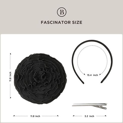 Coucoland Fascinators Hats for Women - Tea Party Cocktail Kentucky Fascinator Multilayer Flat Derby Hat مع Pearl for Party in Kuwait