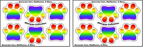 1-3/4 بوصة × 1-3/4 بوصة 6 مغناطيس سيارة صغير، قوس قزح in Kuwait