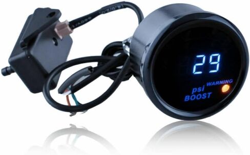 2 "52 مم السيارة Digital Boost Gauge Meter Blue Black Psi for Subaru ، لنيسان ، لميتسوبيشي ، لبنز ، لهوندا ، لكرايسلر ، ل BMW ، لأودي ، ل acura ترك 25ctbgmblbcp in Kuwait