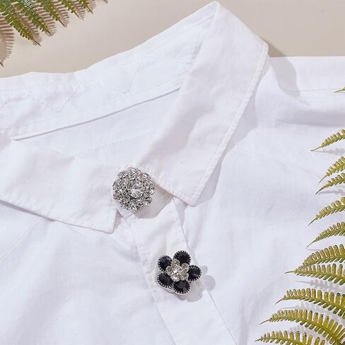 WADORN 2 أنماط أغطية زر RHINESTONE ، الزهرة النحاسية CUFFLINKS CUFFLINKS RHINESTONE CUFFLINKS الزفاف قمصان جينز جولة الأزرار in Saudi Arabia
