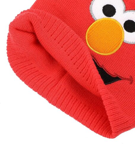 Sesame Street Elmo Face 2-Piece Toddler Beanie & Magic Mittens Set in Saudi Arabia