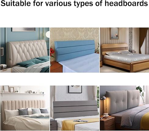 Velvet Headboard Cover,headboard Cover Padded Thicken, 360° Full WrapDustproof Protector Cover,Soft and WashableBed Headboard Slipcover for Queen King Full Twin Cal King(White,47.2in) in Saudi Arabia