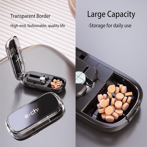 Pill Cutter Splitter for Small and Tiny Pills - Adjustable Pill Splitter with Centering Device for Cutting Multiple Pills, Accurate Alignment and Easy to Use (Beige) in Saudi Arabia