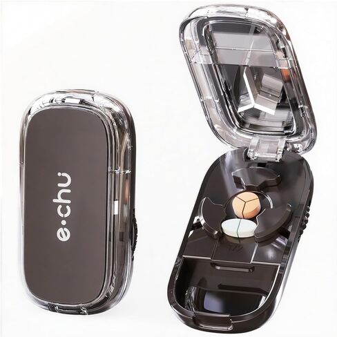 Pill Cutter Splitter for Small and Tiny Pills - Adjustable Pill Splitter with Centering Device for Cutting Multiple Pills, Accurate Alignment and Easy to Use (Beige) in Saudi Arabia