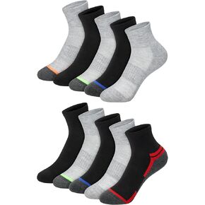 Hanes Boys' Moves Ankle, Breathable Mesh Performance Socks, Moisture-Wicking, 10-Pack in Saudi Arabia